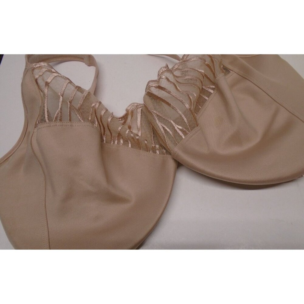 Paramour Felina Women's Angie Front Close Minimizer Bra 42H Warm Neutral NWOT